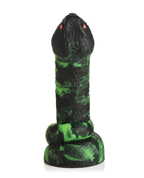 Creature Cocks Python Silicone Dildo - Black/Green by Creature Cocks