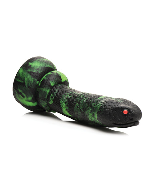 Creature Cocks Python Silicone Dildo - Black/Green by Creature Cocks
