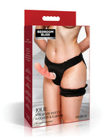 Bedroom Bliss Jolie Strap-On Panty Harness & Garter - Medium by Bedroom Bliss