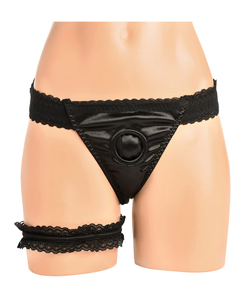 Bedroom Bliss Jolie Strap-On Panty Harness & Garter - Medium by Bedroom Bliss