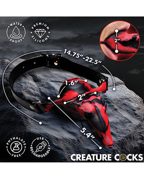 Creature Cocks Demon's Tongue Wearable Tongue Vibrator — Red