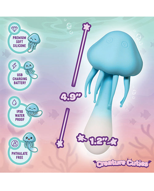 Creature Cuties Jellyvibe Dual-Motor Jellyfish Vibrator, Aqua Shimmer