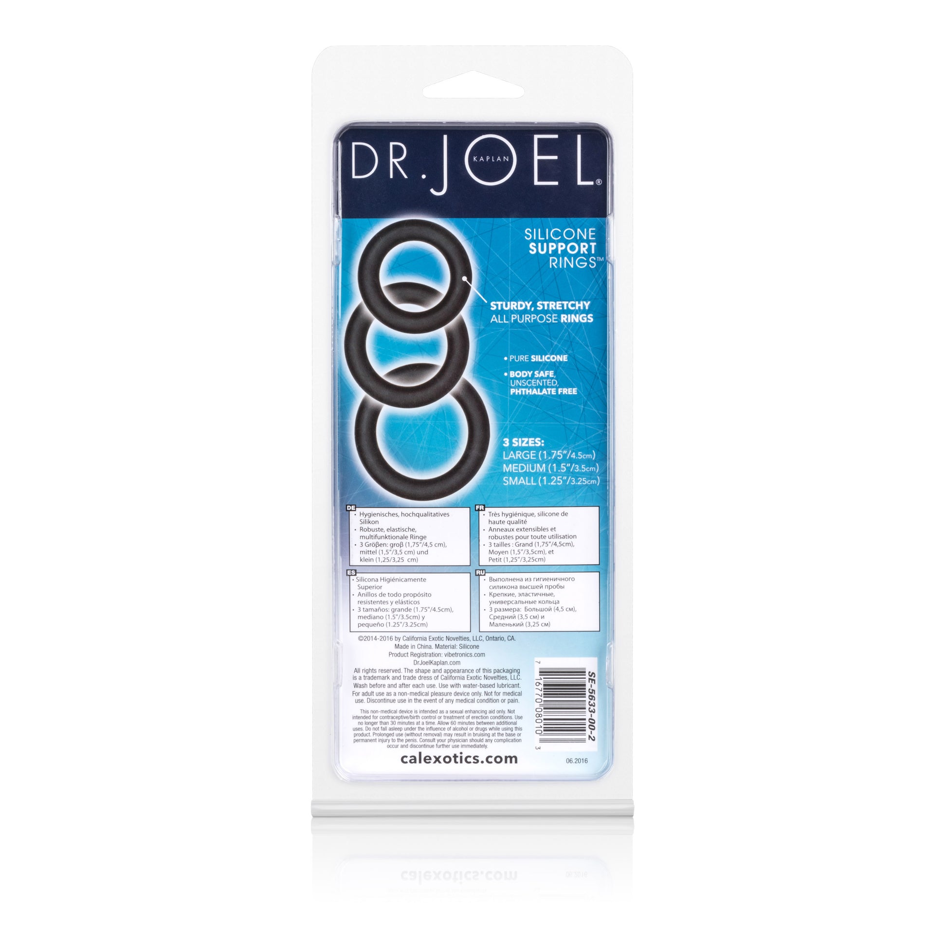 Dr. Joel Kaplan Silicone Support Rings - Black by CalExotics