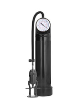 Shots Deluxe Pump with Advanced PSI Gauge — Black, 20cm Cylinder - PMP-PMP007BLK