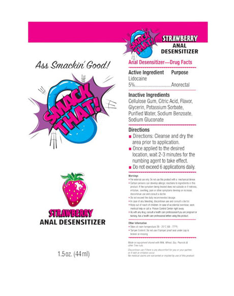 Smack That Anal Desensitizer Strawberry 1.5oz