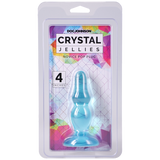 Doc Johnson Crystal Jellies Novice Pop Plug, 4 in Teal - DJ0283-19-CD
