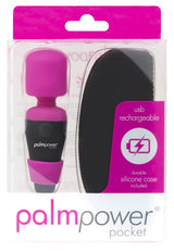 BMS Factory Palm Power Pocket Mini Wand Vibrator — Fuchsia - BMS30828