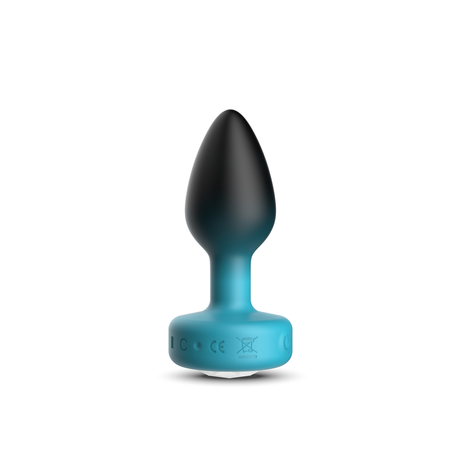 Viben Eluxe Vibrating Gem Anal Plug, Small — Blue Ombre with Remote - VB-CC9156