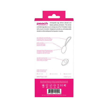 VeDO Peach Vibrating Egg — Foxy Pink - VI-B0309