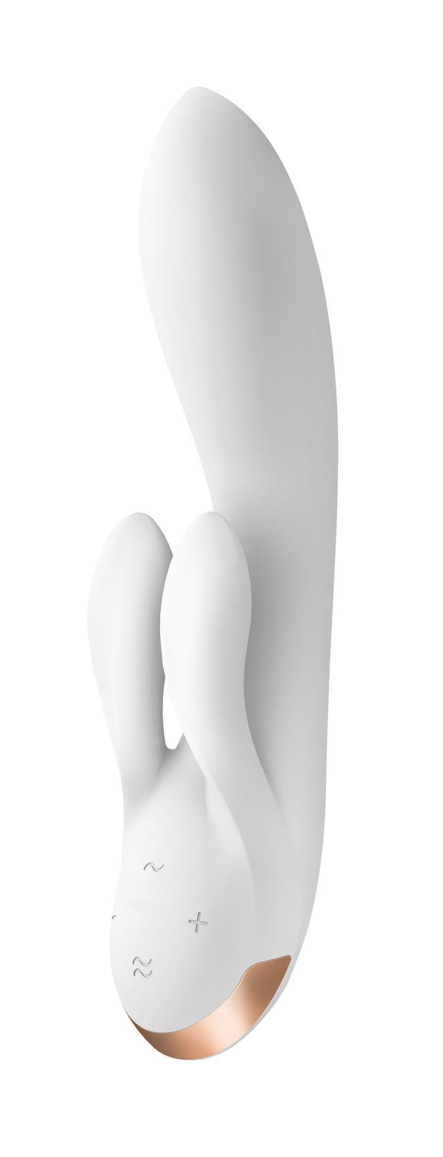 Satisfyer Double Flex Rabbit Vibrator — Flexible Silicone, White - SAT-4002620