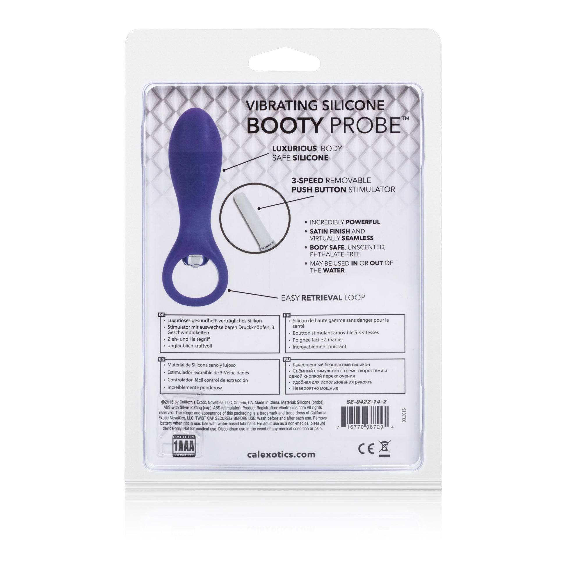 Vibrating Silicone Booty Probe by CalExotics