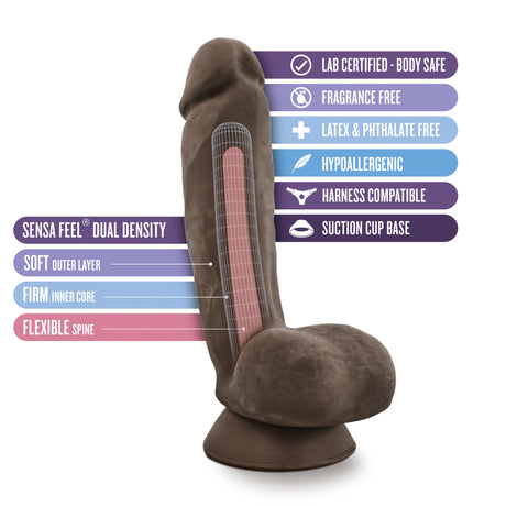 Blush Au Naturel Jerome Realistic Dildo — Brown, 8.5" - BL-55306