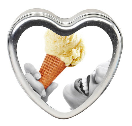 Edible Heart Candle - Vanilla - 4 Oz. by Earthly Body
