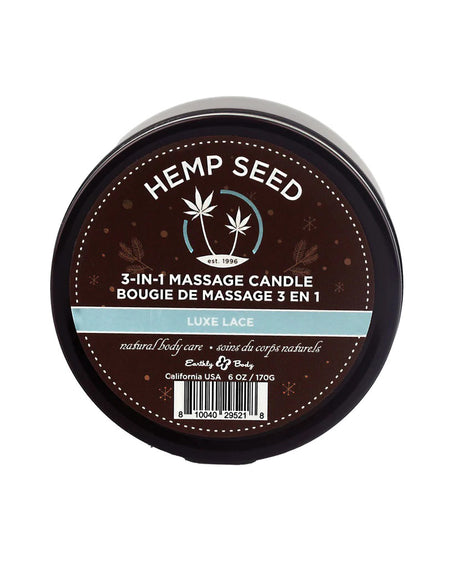 Earthly Body 3-in-1 Massage Candle, Luxe Lace — 6 oz - EB-HSCH022B