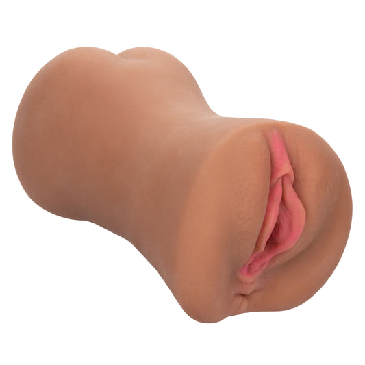 CalExotics Stroke It Dual-Entry Pussy & Ass Stroker, Brown - SE0912463