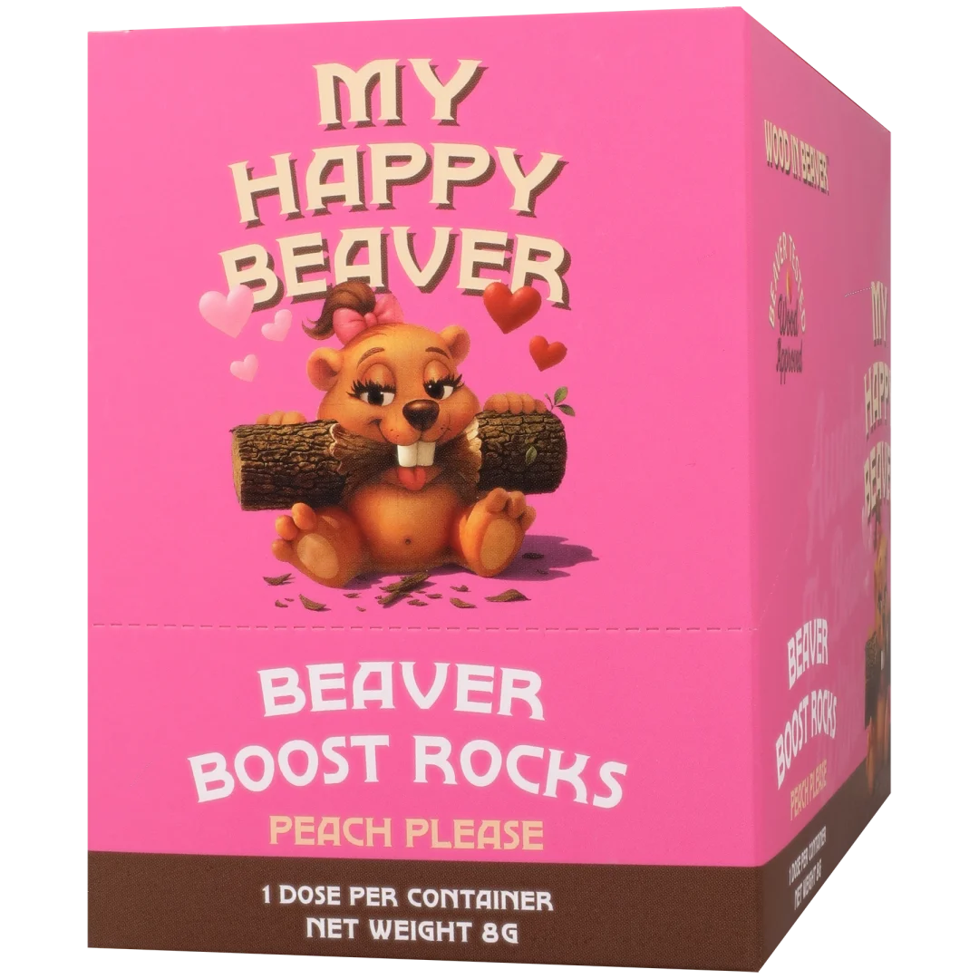 Doc Johnson Beaver Boost Rocks for Her — 12-Pack Peach - DJ4561-05-BX