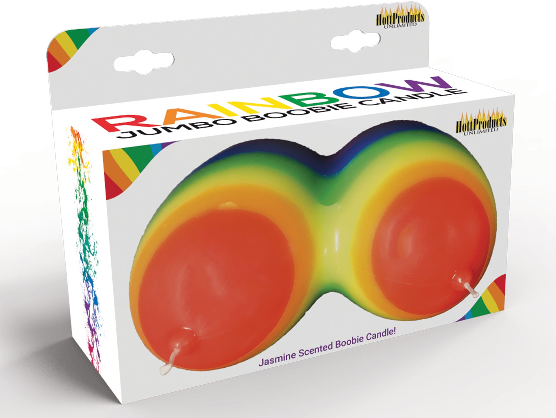 Jumbo Boobie Rainbow Candle by Hott Products