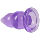 Doc Johnson Crystal Jellies Double Pop Plug — 6 Inch, Purple - DJ0288-96-CD