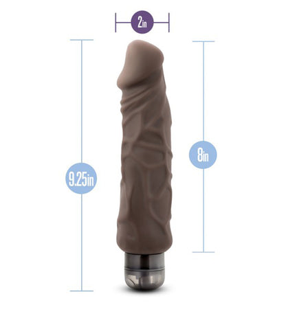 X5 Plus - Hard on Vibrating 9 Inch Dildo - Brown by Blush