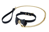 Temptasia Ardor - Collar and Leash​ - Black With Bow