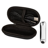 CalExotics Rechargeable Hideaway Bullet — Silver, 3-Inch Travel Vibrator - SE0062402