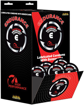 Hott Products Endurance Benzocaine Lubricated Condoms — 144 Count - HTP3469-D