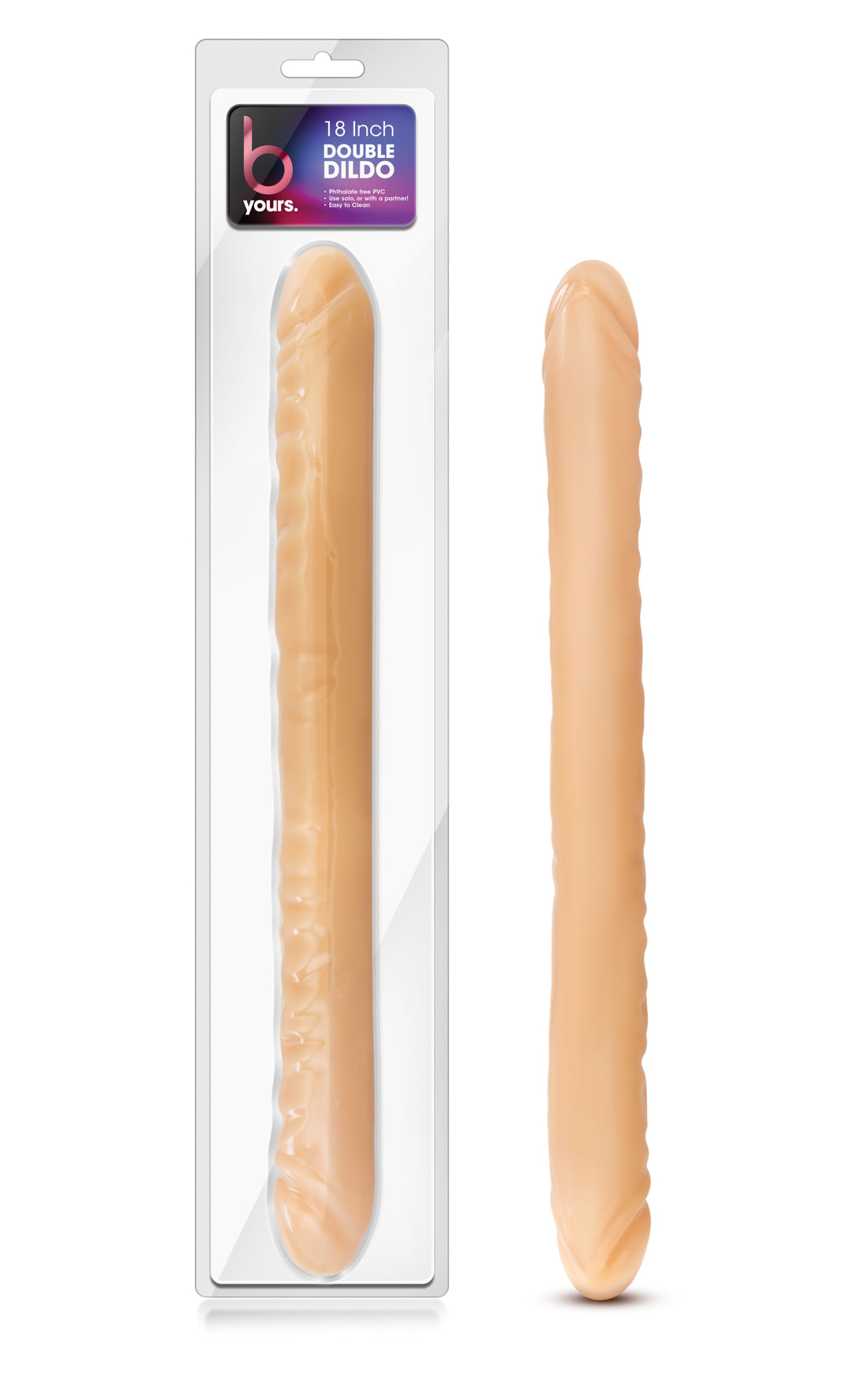 B Yours 18 Inch Double Dildo - Beige by Blush