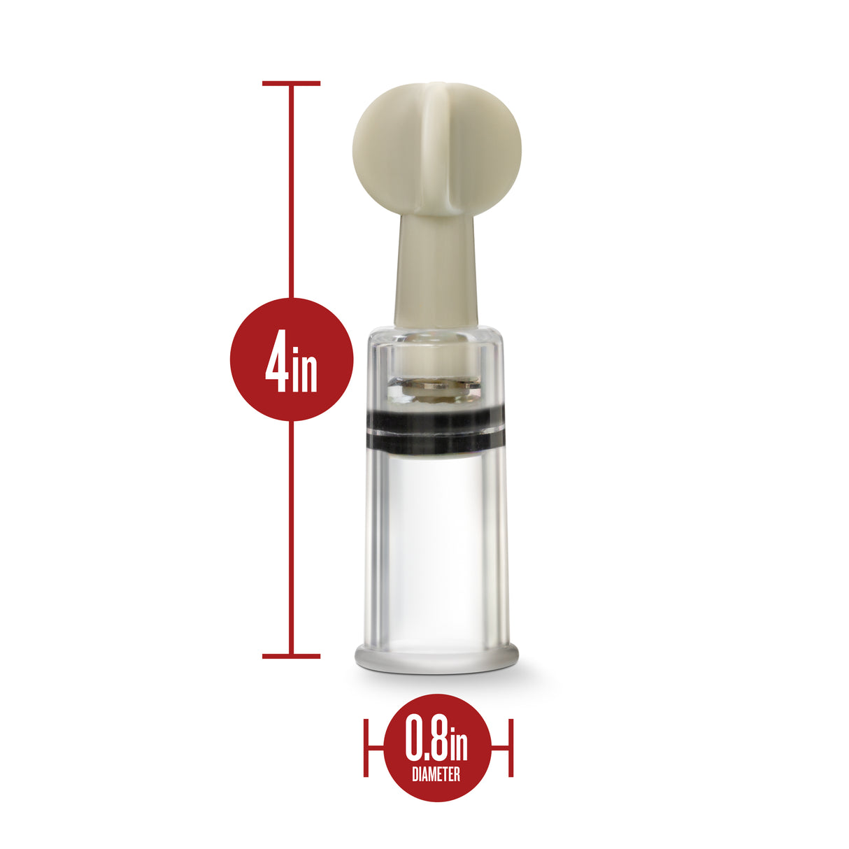 Blush Temptasia Clit & Nipple Twist Suckers — Set of 3, Clear - BL-39991