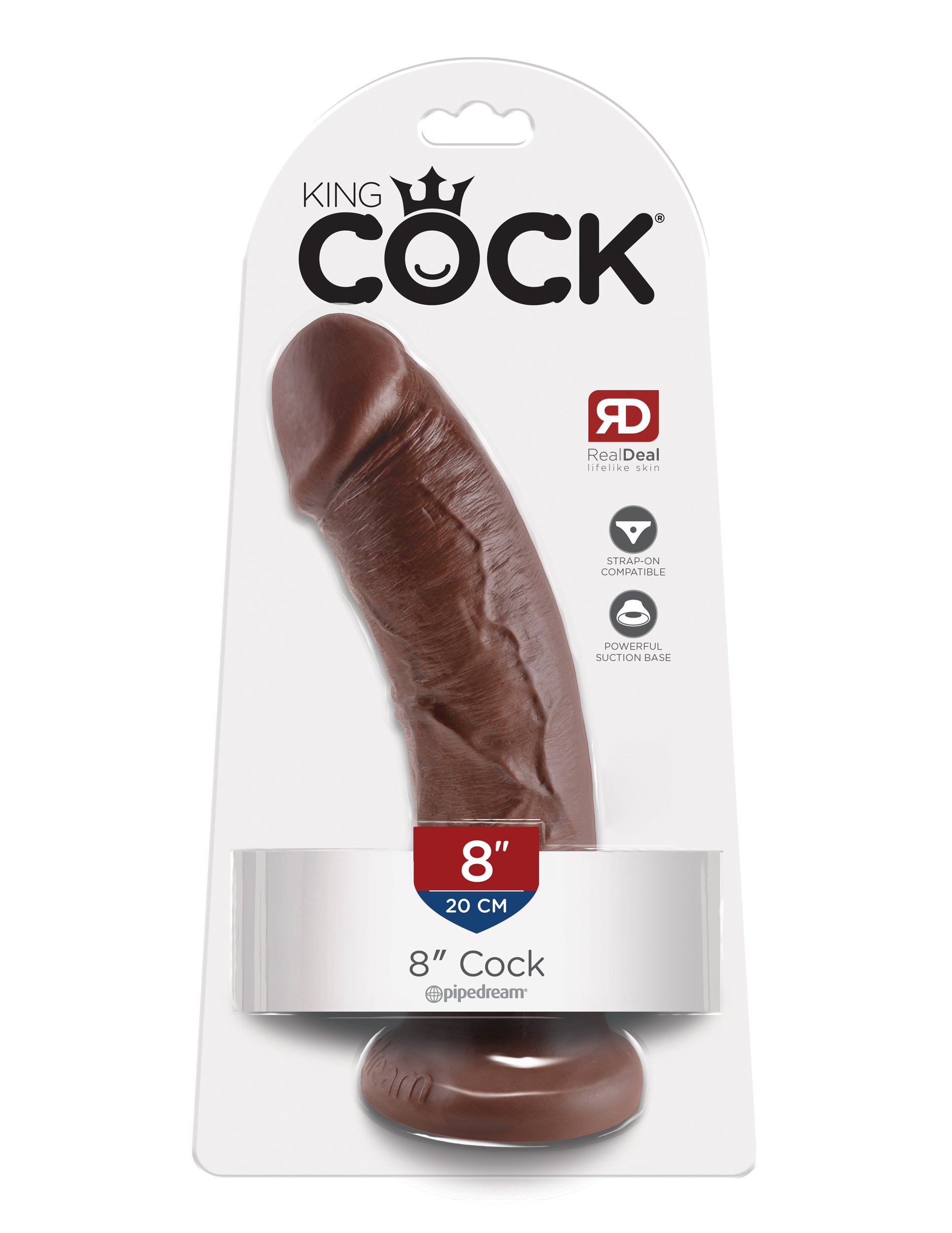 King Cock 8-Inch Cock Brown by Pipedream