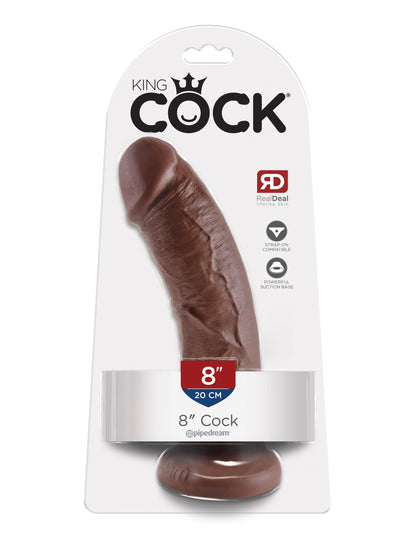 King Cock 8-Inch Cock Brown by Pipedream