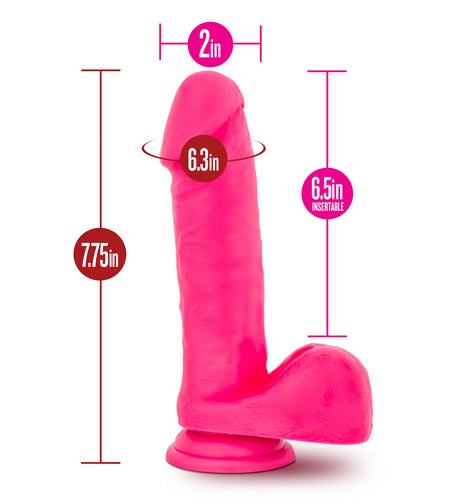 Blush Ruse Big Poppa Realistic Dildo — 6.6 in Insertable, Hot Pink - BL-86700