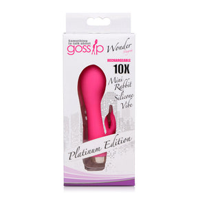Curve Toys Wonder Mini Rabbit Vibrator — Silicone, Pink (4.8") - CN-04-0734-50