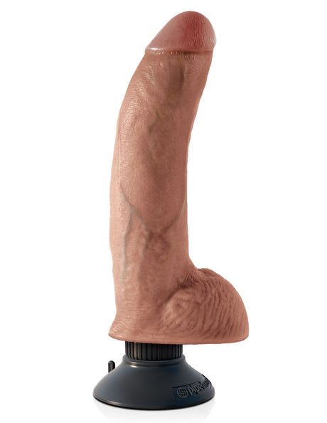 Pipedream King Cock 9 Inch Vibrating Dildo with Suction Base, Tan - PD5409-22