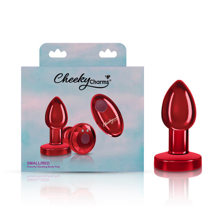 Vibrating Red Metal Remote Plug - Small