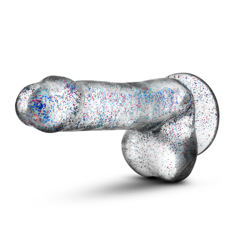Blush Naturally Yours 6-inch Glitter Dildo — Sparkling Clear - BL-54309