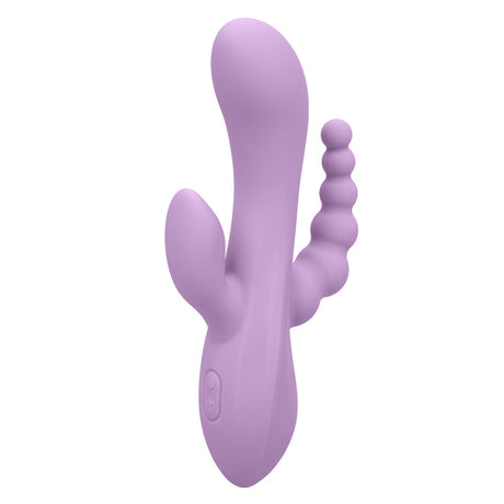 CalExotics Flex Bend & Hold Triple Rumbler Vibrator — Purple, 7.5 in - SE4383253