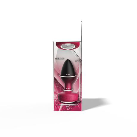 Viben Eluxe Vibrating Anal Plug — Ruby Ombre, Small, Remote - VB-CC9154