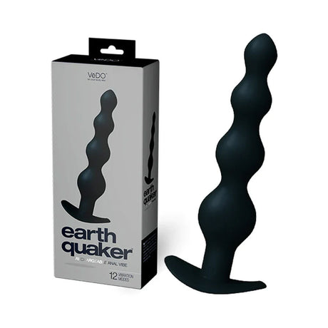 VeDO Earth Quaker Rechargeable Anal Vibe — Just Black - VI-P0808