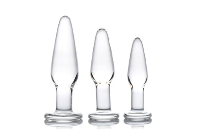 Dosha 3 Piece Glass Anal Plug Kit