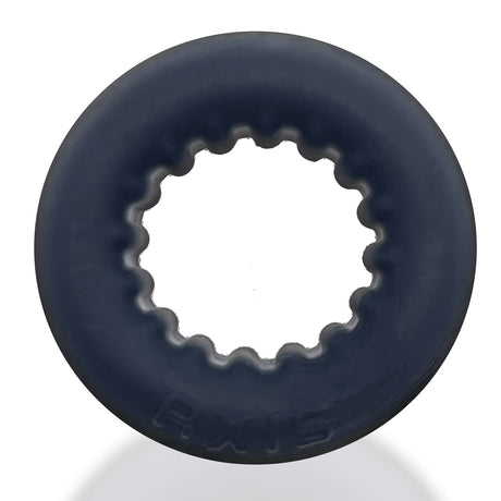 Oxballs Axis Rib GripRing Cock Ring — Black Ice - OX-3068-BLKICE