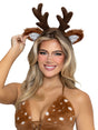 Leg Avenue Furry Fawn Horn Headband — Brown, One Size - LA-A2930