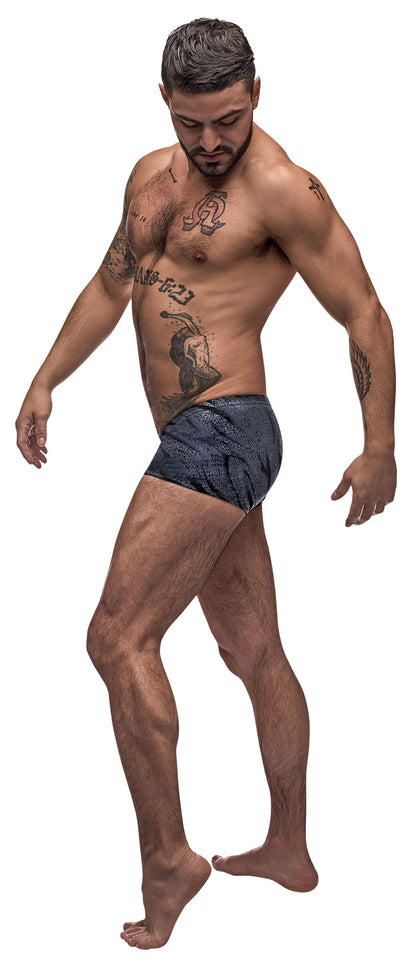Blue Streak Mini Short - Blue - Extra Large by Male Power