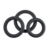 Evolved Novelties 3 Ring Circus — 3-Piece Silicone Cock Ring Set (Black) - SL-CR-3595-2