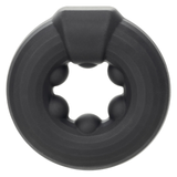 CalExotics Alpha Liquid Silicone Beaded Optimum Ring — 1 in Black - SE1491052