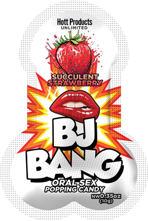 Hott Products BJ Bang Oral Popping Candy — Strawberry 10g - HTP3596