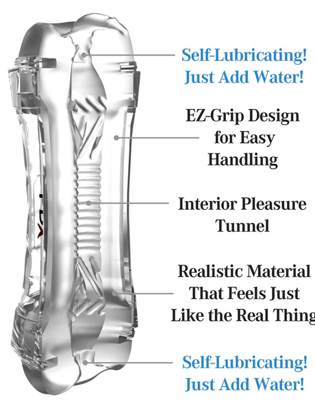 Pipedream Dual-Ended Self-Lubricating Stroker (Frosted) - PDRD446-20