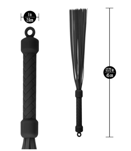 Blush Temptasia Ardor Flogger — Black, 17.72 in - BL-55505