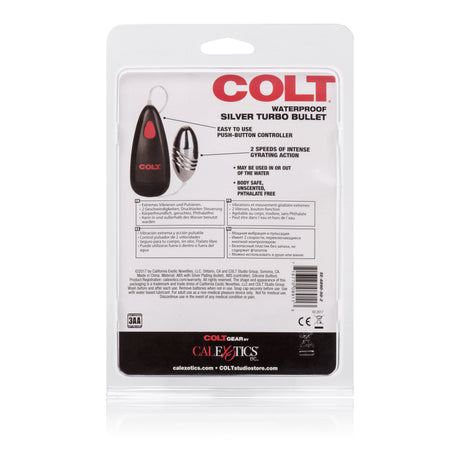 CalExotics Colt Silver Turbo Bullet Vibrator, Waterproof, 3 in - SE6890502