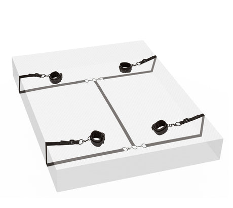 CalExotics Boundless Bed Restraint — Adjustable Wrist & Ankle Cuffs - SE2702853