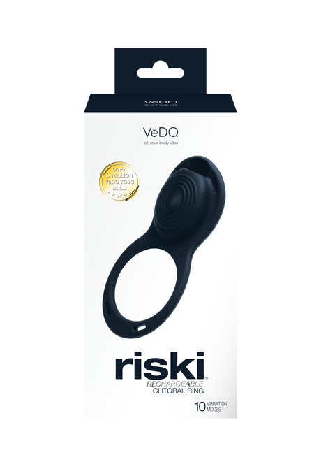 VeDO Riski Rechargeable Clitoral Vibrator for Couples — Black - VI-R1408